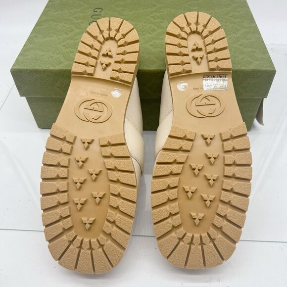 GUCCI Airel Leather Horsebit Loafer Mules Slide Ivory White EU 39.5 US 9.5 - Picture 14 of 16